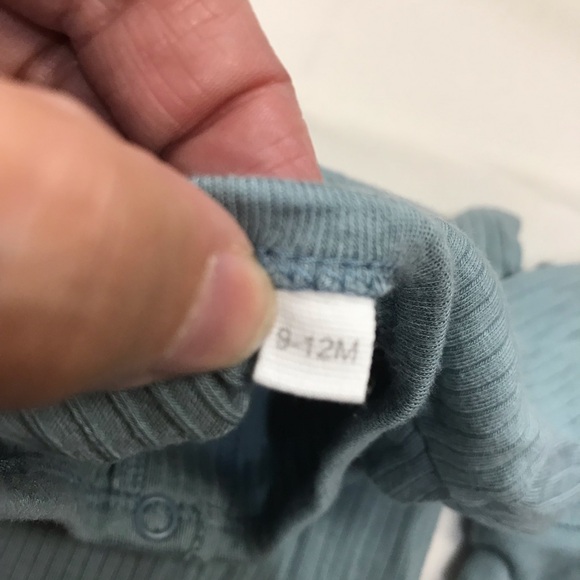 MORI Baby Sky Blue Bamboo/Organic Cotton 2 PC SET 9-12 month Rib Knit Boys/Girls - Picture 4 of 9